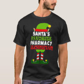 Santas Favorite Pharmacy Technician Christmas Vaca T-Shirt (Vorderseite)