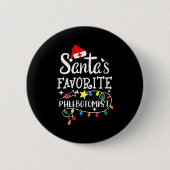 Santa's Favorite Phlebotomist Christmas Phlebotomy Button (Vorderseite)
