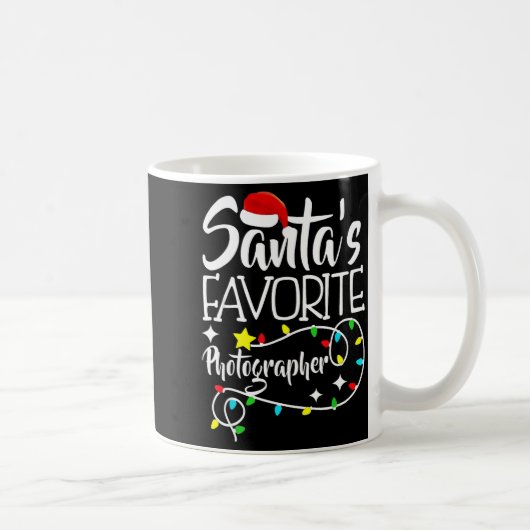 Santa's Favorite Photographer Christmas Lights San Kaffeetasse (Rechts)