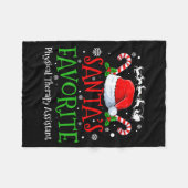 Santa's Favorite Physical Therapy Istant Christmas Fleecedecke (Vorderseite (Horizontal))