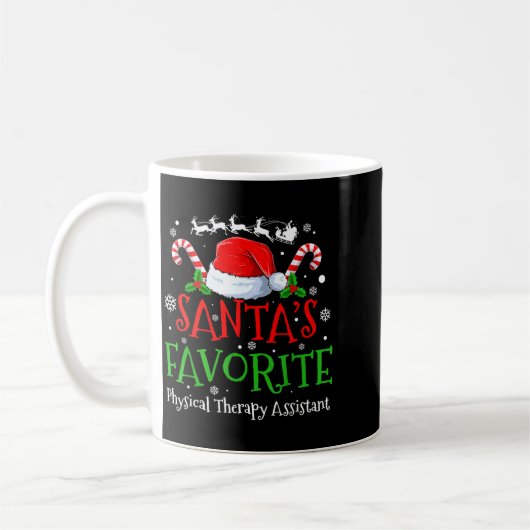 Santa's Favorite Physical Therapy Istant Christmas Kaffeetasse (Links)