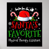Santa's Favorite Physical Therapy Istant Christmas Poster (Vorne)