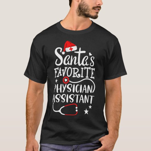 Santas Favorite Physician Assistant Weihnachtsheil T-Shirt (Vorderseite)
