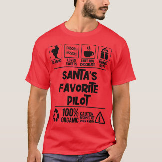 Santas Favorite Pilot Weihnachten T-Shirt