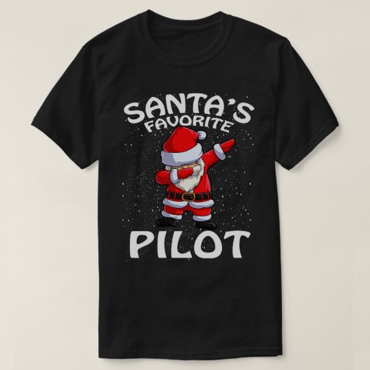 Santas Favorite Pilot Weihnachten T-Shirt (Design vorne)