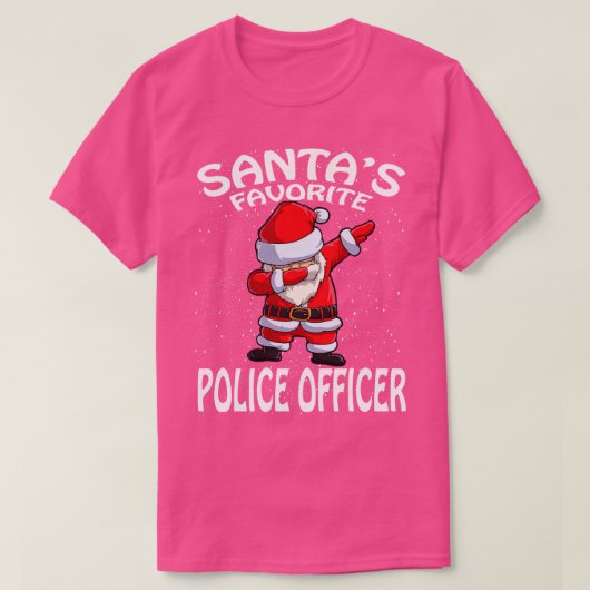 Santas Favorite Police Officer Weihnachten T-Shirt (Design vorne)