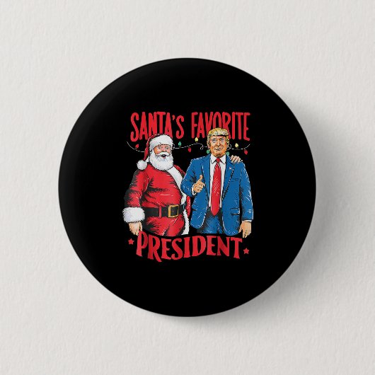 Santa's Favorite President Santa Trump Dance Chris Button (Vorderseite)