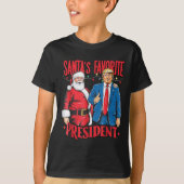Santa's Favorite President Santa Trump Dance Chris T-Shirt (Vorderseite)