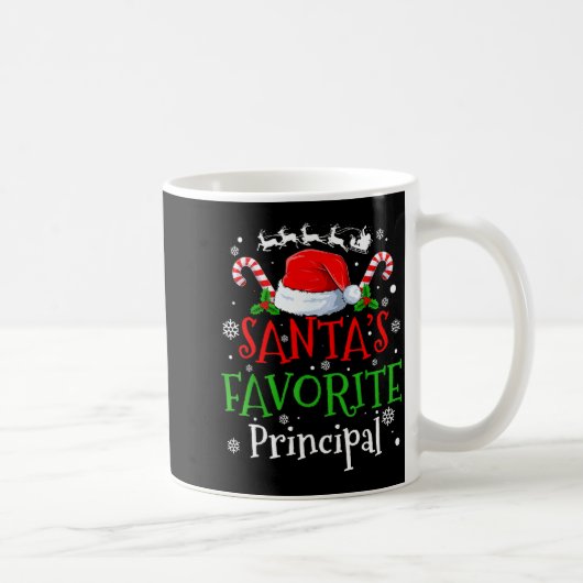 Santa's Favorite Principal Christmas Party Kaffeetasse (Rechts)
