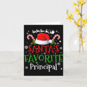 Santa's Favorite Principal Christmas Party Karte (Gelbe Blume)