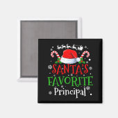 Santa's Favorite Principal Christmas Party  Magnet (Vorderseite/Rückseite)