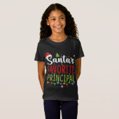 Santas Favorite Principal Weihnachten Pajama Santa T-Shirt (Vorne ganz)