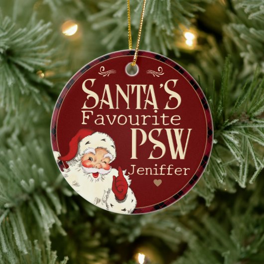 Santas Favorite PSW Keramik Ornament (Baum)
