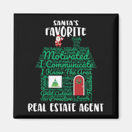Santas Favorite Real Anwesen Agent Weihnachten Magnet