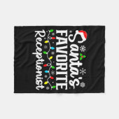 Santa's Favorite Receptionist Christmas Family Mat Fleecedecke (Vorderseite (Horizontal))
