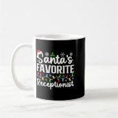 Santa's Favorite Receptionist Christmas Family Mat Kaffeetasse (Links)