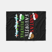 Santa's Favorite Referee Fun Christmas  Fleecedecke (Vorderseite (Horizontal))