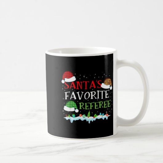 Santa's Favorite Referee Fun Christmas Kaffeetasse (Rechts)