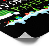 Santa's Favorite Referee Fun Christmas  Poster (Ecke)