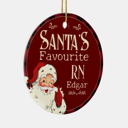 Santas Favorite RN Keramik Ornament (Rechts)