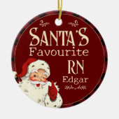 Santas Favorite RN Keramik Ornament (Vorne)