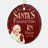 Santas Favorite RN Keramik Ornament (Links)