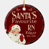 Santas Favorite RN Keramik Ornament (Hinten)