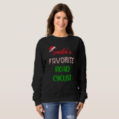 Santas Favorite Road Cyclist Funny Cycling Chris Sweatshirt (Vorne ganz)