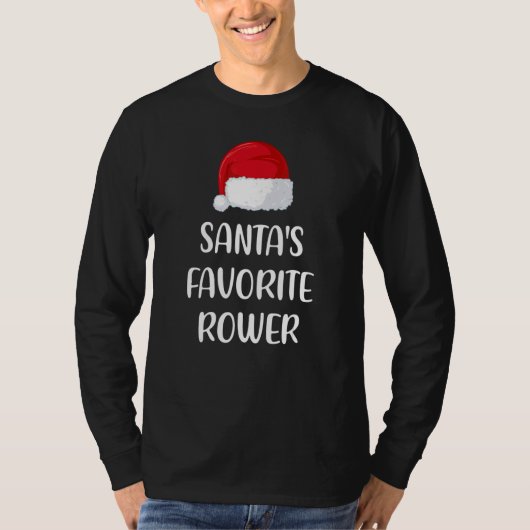Santas Favorite Rower Christmas   Rowing   T-Shirt (Vorderseite)