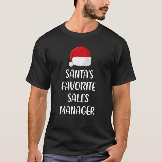 Santas Favorite Sales Manager Weihnachten Pajama T-Shirt (Vorderseite)
