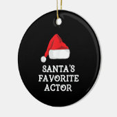 Santas Favorite Schauspieler Weihnachts-Schauspiel Keramik Ornament (Links)