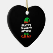 Santas Favorite Schauspielerin Weihnachts-Schauspi Keramik Ornament (Rechts)