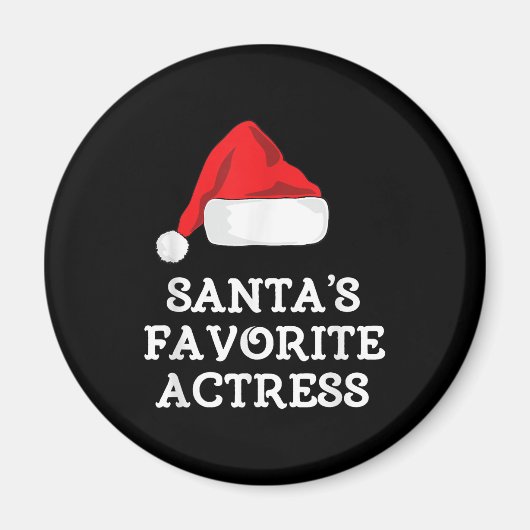Santas Favorite Schauspielerin Weihnachts-Schauspi Magnet (Vorne)