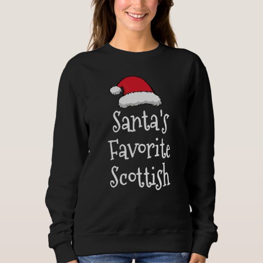 Santas Favorite Scottish   Christmas     Xmas paja Sweatshirt (Vorderseite)