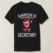 Santas Favorite Secretary Christmas T-Shirt (Design vorne)