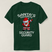 Santas Favorite Security Guard Weihnachten 1 T-Shirt (Design vorne)