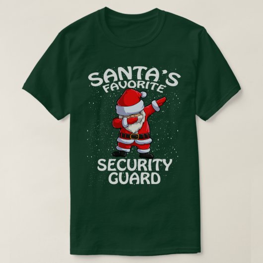 Santas Favorite Security Guard Weihnachten 1 T-Shirt (Design vorne)