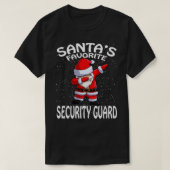 Santas Favorite Security Guard Weihnachten T-Shirt (Design vorne)
