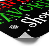 Santa's Favorite Shopper Christmas Party Poster (Ecke)