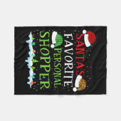 Santa's Favorite Shopper Fun Christmas Consultant Fleecedecke (Vorderseite (Horizontal))