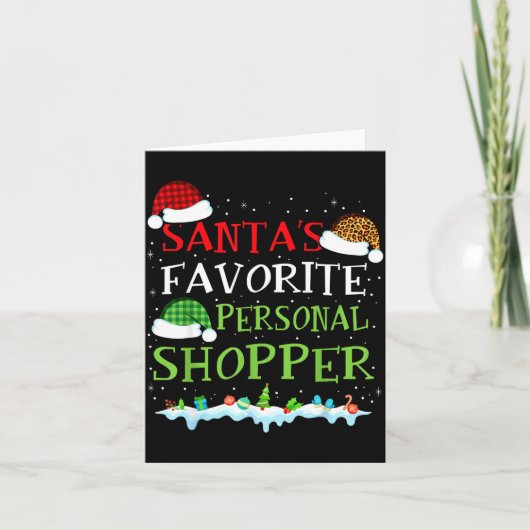 Santa's Favorite Shopper Fun Christmas Consultant  Karte (Vorderseite)