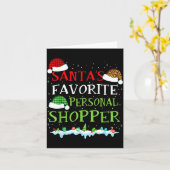 Santa's Favorite Shopper Fun Christmas Consultant Karte (Gelbe Blume)