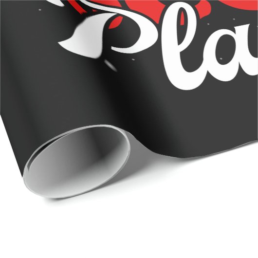 Santa's Favorite Soccer Player Christmas Pajama Geschenkpapier (Rolleneckpunkt)