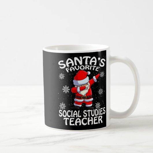 Santas Favorite Social Studies Teacher Christmas  Kaffeetasse (Rechts)
