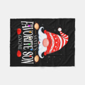 Santa's Favorite Son Gnome Matching Christmas Paja Fleecedecke (Vorderseite (Horizontal))
