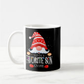 Santa's Favorite Son Gnome Matching Christmas Paja Kaffeetasse (Links)