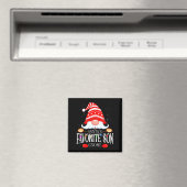 Santas Favorite Son Gnome Matching Christmas Paja Magnet (In Situ (Geschirrspüler))