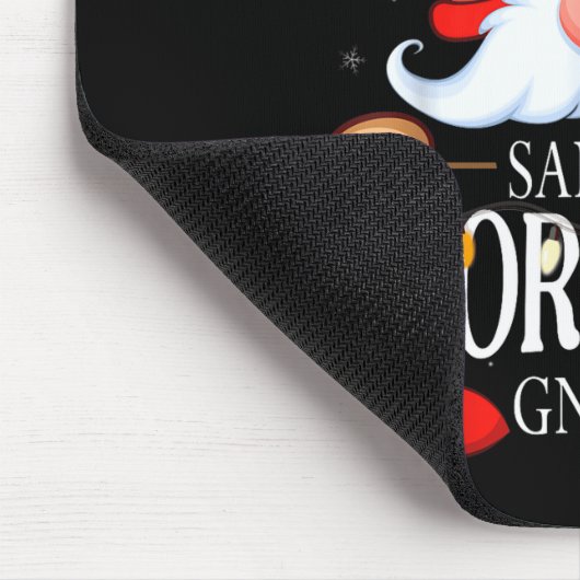 Santa's Favorite Son Gnome Matching Christmas Paja Mousepad (Ecke)