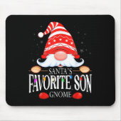 Santa's Favorite Son Gnome Matching Christmas Paja Mousepad (Vorne)