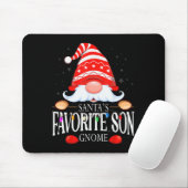 Santa's Favorite Son Gnome Matching Christmas Paja Mousepad (Mit Mouse)